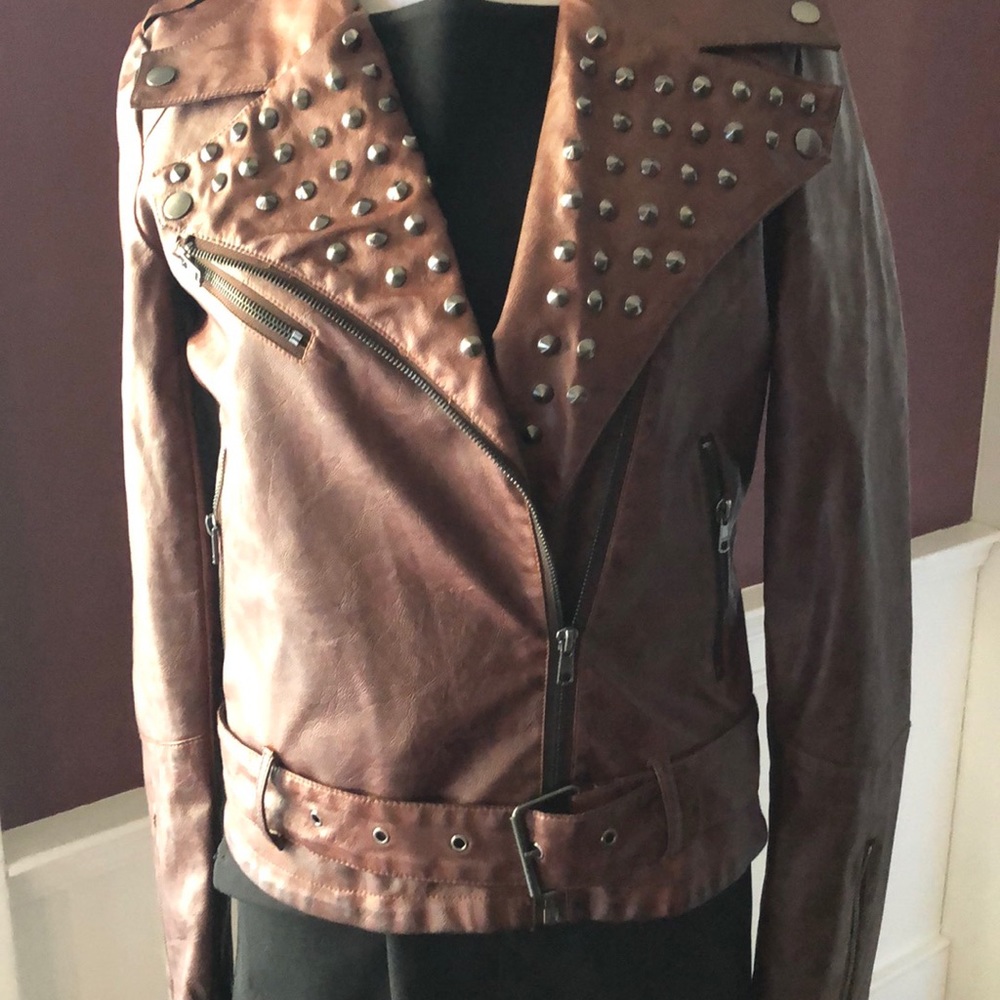 NWOT William Rast Studded Faux Moro Jacket Sz S